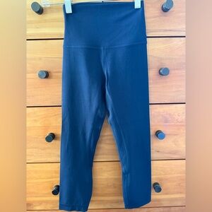 lululemon Align High Rise Crop Leggings True Navy Size 0